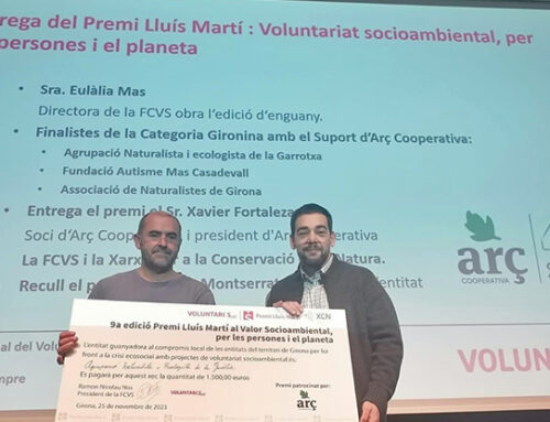 Entreguem el Premi Lluís Martí al Valor Socioambiental de la categoria de Girona 2023